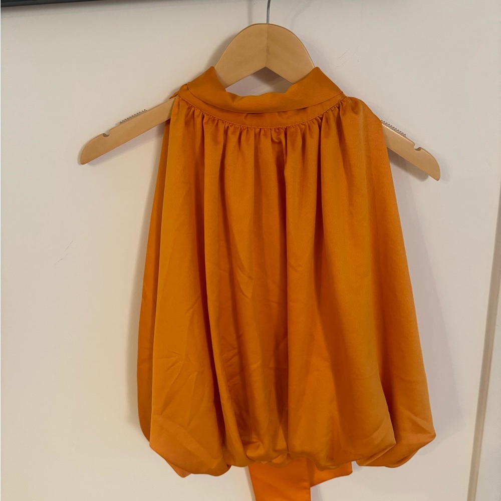 Zara Orange Halter Top